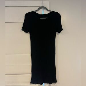 Brandy Melville Ribbed Black Dress